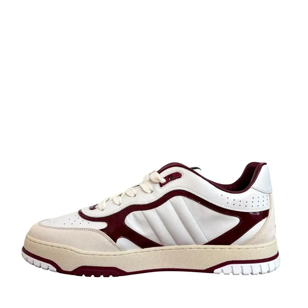 GUCCI Re-Web Sneaker White Leather 786186 Men's Size 11.5 US 12 $1150 NEW